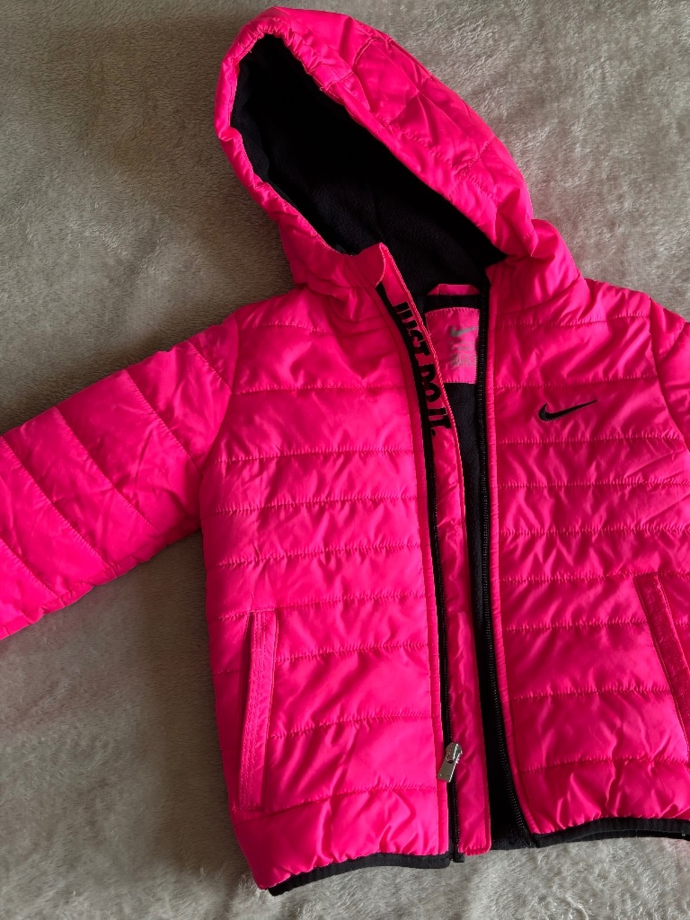 Nike puffer coat jacket pink neon 4T